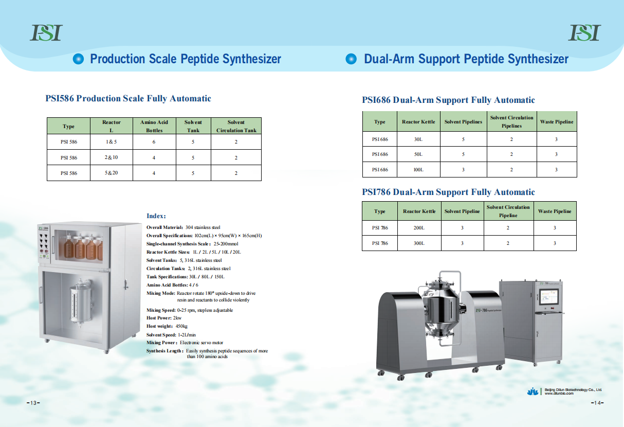 Double-arm Support Type Large-size Fully Automatic Peptide Synthesizer